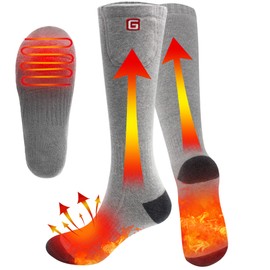 Rabbitroom Electric Heated Socks Thermal Heating Socks Foot Warmer 6-12 USA Size