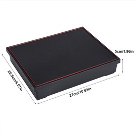 Bento Boxes, Japanese Style Wood Storage Box, Plastic Lunch Bento Box Compartments with Lids, for Restaurant Home Office Picnic (5 Grids), 27 x 20.5 x 5cm