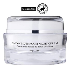 VIVO Per Lei Snow Mushroom & Peony Night Moisturizer - Anti-Aging, Anti Wrinkle Night Cream for Sensitive Skin - Paraben Free - 50g