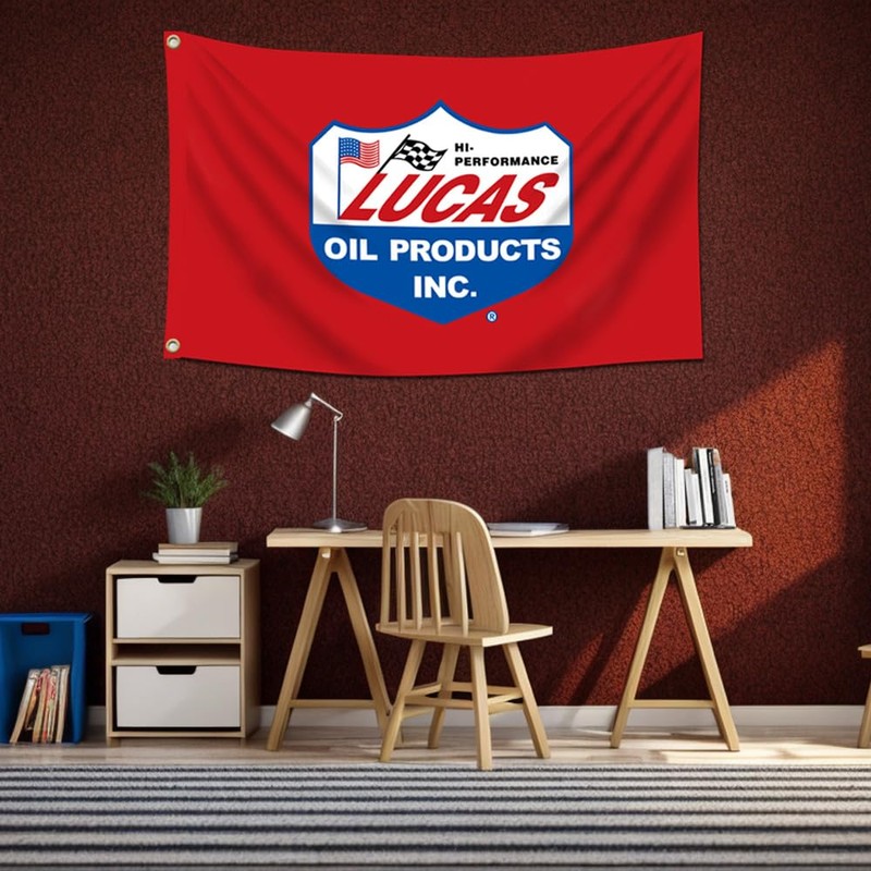 ENMOON Oil Flag Banner (3x5Ft,150D Poly, HD Printing) Racing Motor