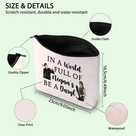 FOTAP TWD Merch Daryl Quote Cosmetic Bag Daryl Dixon Fans Gift Zombie TV Series Inspired Gift Daryl D Merch (N Daryl UK)
