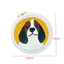 Embroidery Beginners Kit: Learn 37 Stitches Suitable for Adults and Children. The kit Includes Stitch Practice and Everything for Bead Embroidery. (Dog)