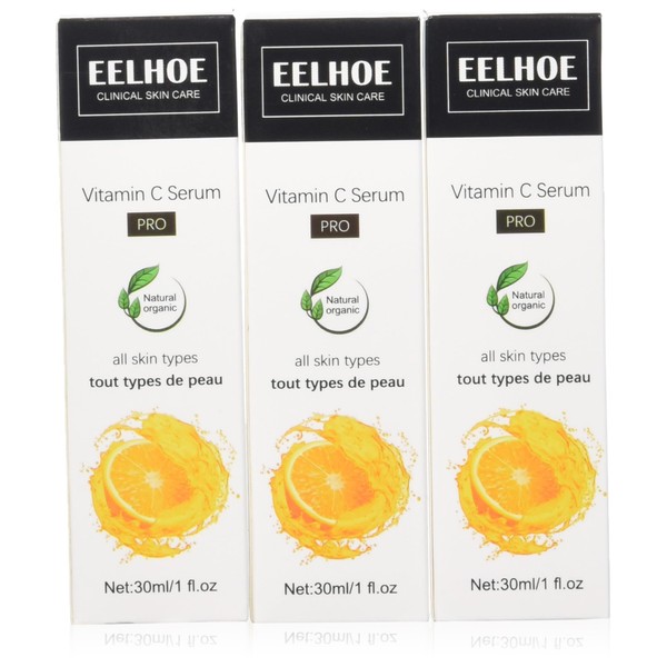 3PCS Eelhoe Eternity Vitamin C Serum, Eelhoe Eternity Collagen Boost Anti Aging Serum Vitamin C, Premium 20% Vitamin C Serum for Face, Korean Vitamin C Serum for Face Dark Spots