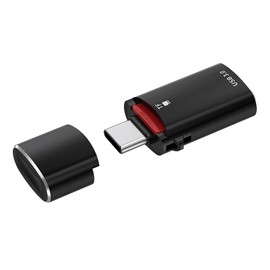 AXYO Type-C Card Reader for Micro SD Card Reader, OTG 3.0 Converter Adapter, Universal Aluminum Alloy for Devices with USB Type-C Port, Black