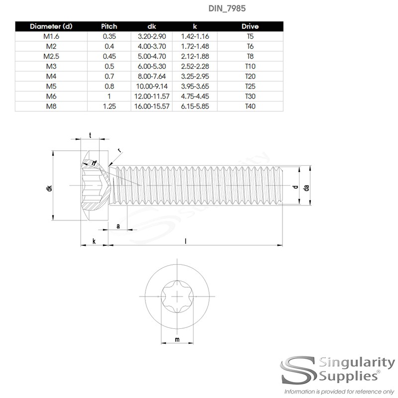 M4 (4mm x 10mm) Pozi Pan Machine Screw (Bolt) -