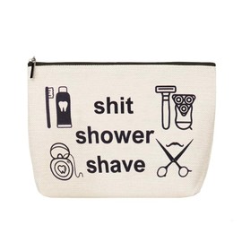 Shower Shave Makeup Bag for Women Organizer Zipper Pouch Toiletry Kits Cosmetic Bag Birthday Christmas for Daughter Friends Funny Zipper Pouch Toiletry Travel Bag Makeup Cosmetic Pouch