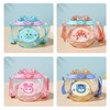 Donut Shaped Water Bottle Kids Cute Cartoon Plastic Portable Straw