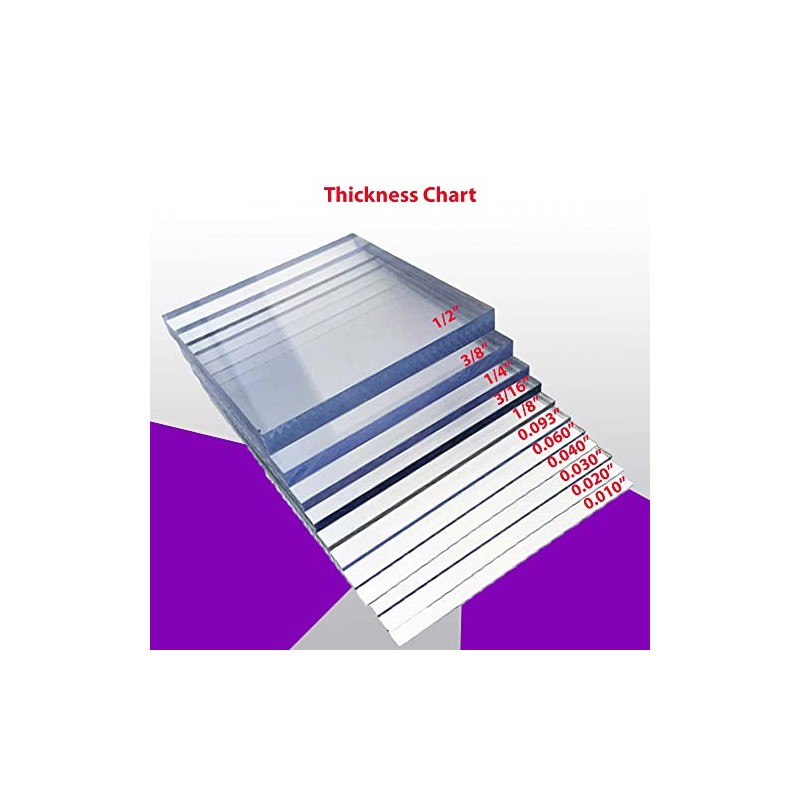 Polycarbonate Clear Plastic Sheets 1/4" Thick (6 mm) (24" X