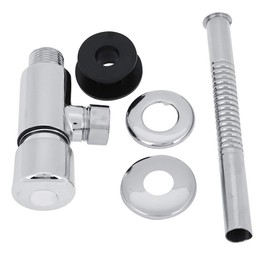 Urinal Flush Valve, Zinc Alloy Urinal Flush Valve, Closet Flush Valve, Metal Bidet T-Adapter with Shut-Off Valve, Hy-Brid Fiber-Polymer Reinforced Design, Hand Pressing Flushing Tool