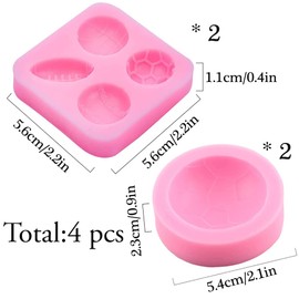 YGCHEN Silikonform Ball Silikonformen Fondant Mini Hälfte Basketball Fußball Rugby Tennisball Form Silikon Formen DIY Ball Sports Silikonform Fondant Gießform (4 Stück)