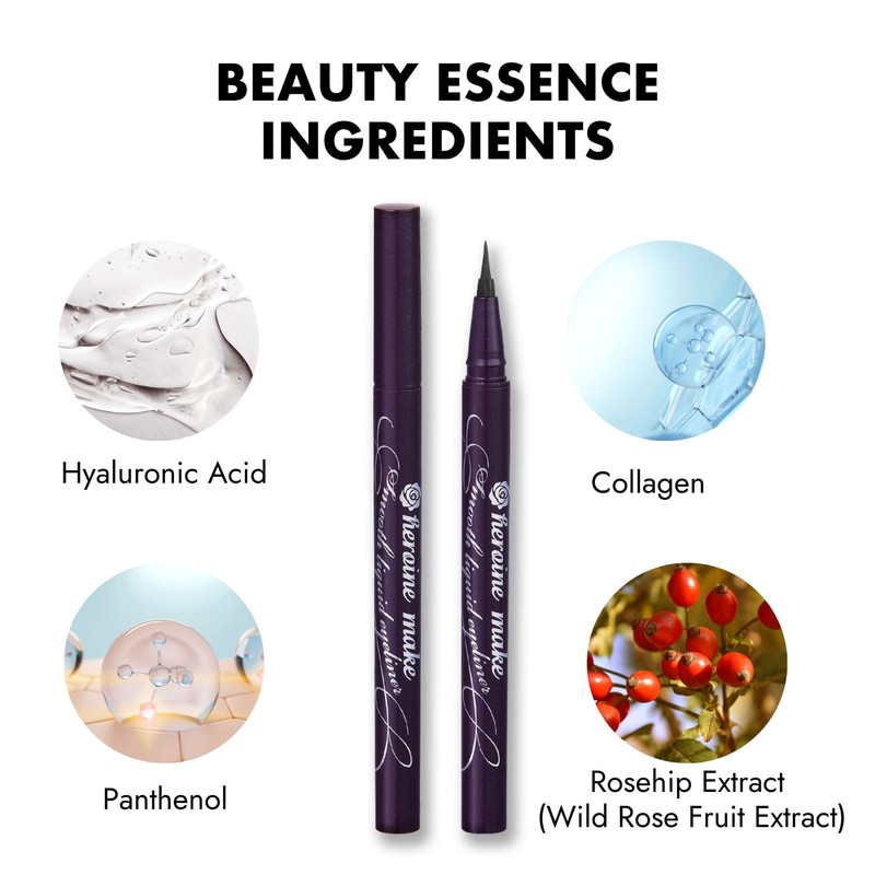 Heroine Make by KISSME Waterproof Eyeliner with Ultra-Fine 0.1mm Tip,