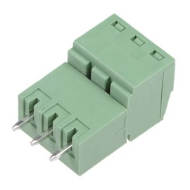 sourcing map 3-Pin Pluggable Terminal Block 3.81mm Pitch (3.5mm) Connector Male and Female for PCB 5 Pairs