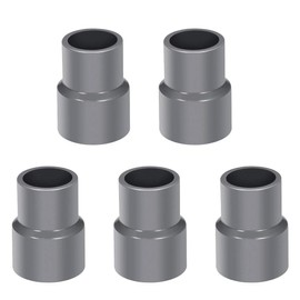 TOP-VIGOR 5Pcs PVC DWV Reducing Coupling, 20mm x 25mm Socket Pipe Fitting Adapter Connector, Duct Reducer Pipe Fitting for Water Supplies Build, Gray
