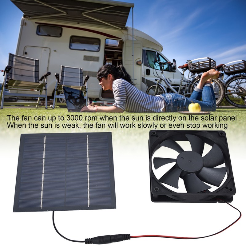 Solar Powered Exhaust Fan 10W Single Fan Waterproof Solar Panel