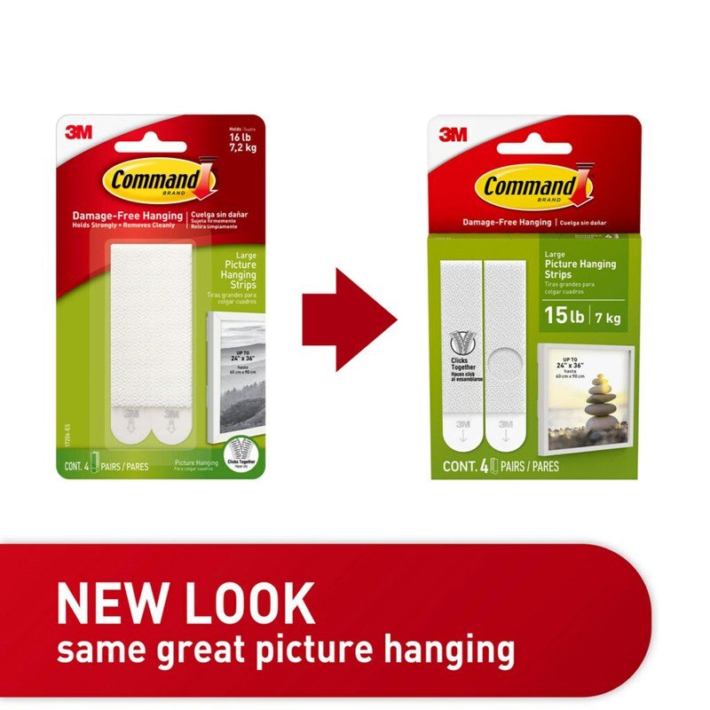 Command Large Picture Hanging Strips, Damage-Free Hanging Picture Hangers, No