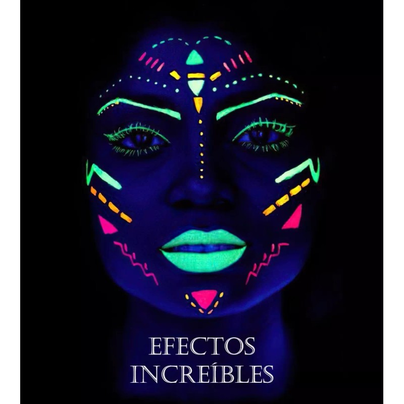 GLOW Arte Pintura Neón P/ Cuerpo Arte Fluorescente Luminoso 12