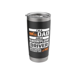 Snowplow Dad Design for Snow Plow Truck Drivers Stainless Steel Insulated Tumbler