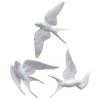 YARNOW Bird Figurine 3Pcs Resin Sparrows Swallows Dove White Decor