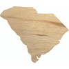 South Carolina Wooden State 2" Cutout, Unfinished Real Wood State