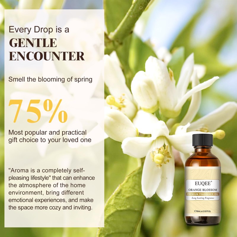 EUQEE Orange Blossom Fragrance Oils, 2.02 Fl oz/60ml Essential Oils