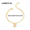 JUSTUSNX Adjustable Anklet Gold Heart Shaped Pendant Ankle Bracelet Beach