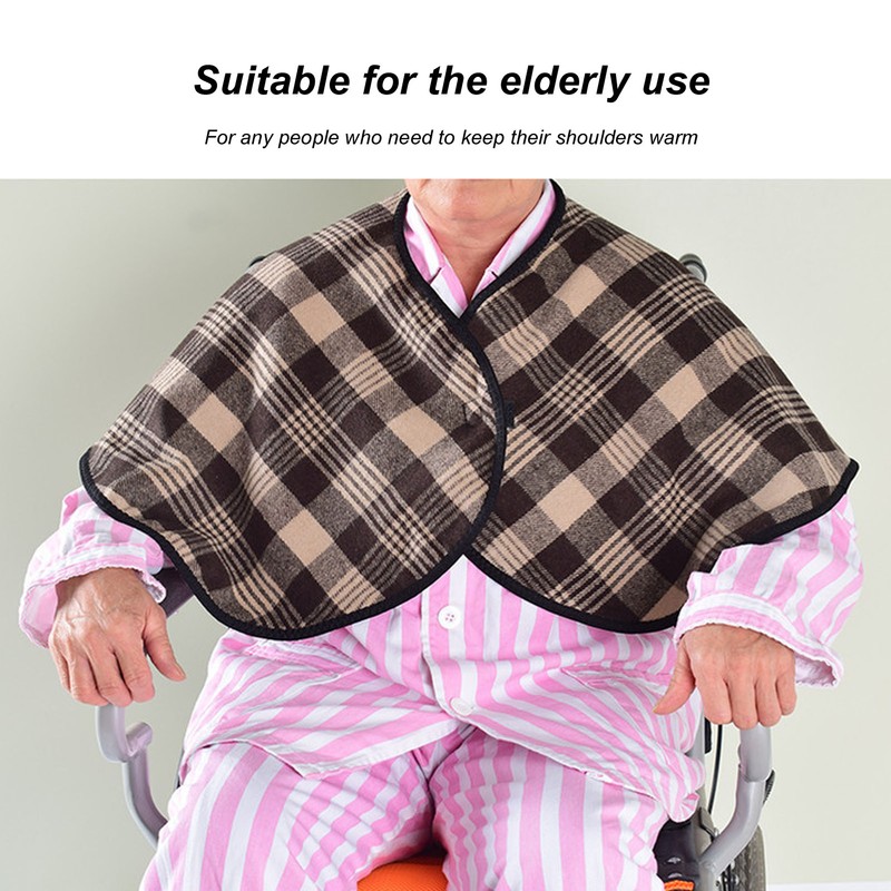 Elderly Wheelchair Care Shawl Thickened Lint Keep Warm Shoulder Blanket