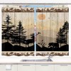 NYMB Cabin Window Curtains, Rustic Window Drapes, Cute Bear Deer