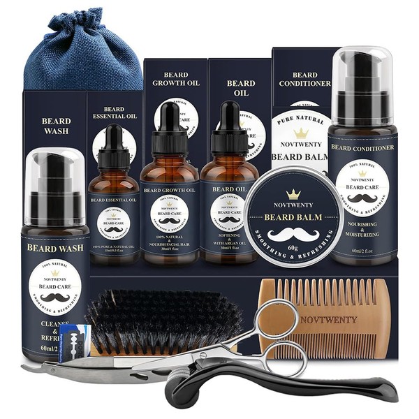 14 en 1 Kit Cuidado Barba, Incluye Crecimiento de Barba