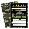 Weifuju Military Birthday Invitations for Boy, Boy Camo Army Themed