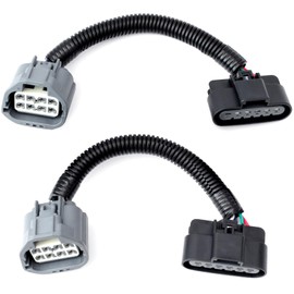 Esttlamer 2Pcs Wiring Adapter HID to Halogen Headlight Compatible with GMC Acadia 2007 2008 2009 2010 2011 2012 HID Headlamp Conversion Swap Harness Driver Passenger Left Right for 22938889 22938888