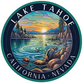 Lake Tahoe California Design C Souvenir Magnet 2-Inch