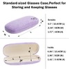 LZYMSZ 4 Sets Glasses Case, Portable Canvas Hard Case Glasses