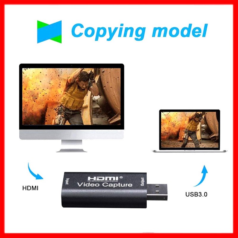 Ultra-compact USB 2.0 Compatible 1080p HDMI Capture Card Video Capture