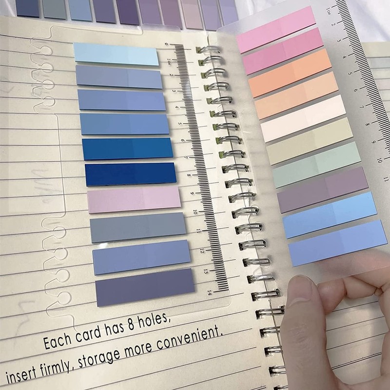 800 Pieces Sticky Tabs, Colored Sticky Index Tabs Writable Page