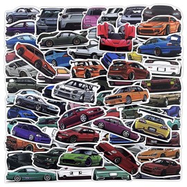 100 Pcs Sports Car Stickers Set, Fashionable Brand Sports Car Stickers, Car Decals, Waterproof Outdoor, Sticker Pack, DIY Material, Guitar, Car, Bicycle, Water Bottle, Skating, Mobile Notebook,