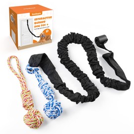 LOOBANI Spring Pole Dog Rope Toys - Tug of War Dog Toy for Pitbull Medium to Large Dogs, Indoor Outdoor Use Bungee Hanging Exercise Ropes Muscle Builder Interactive Toys (Door Hanging Style)