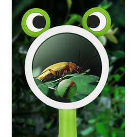 Handheld Magnifying Magnifier for Kids, 2 Magnifying Lenses, 5x 10x, Cute Magnifying Glasses, Bears, Cats, Frog Characters, Elementary School Students, Kindergarten, Science, Experiments, Maps,