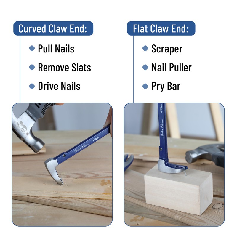 Bates- Cats Paw Nail Puller Set, 2 Pack, 8" &