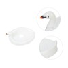 WOONEKY Ceramic Swan-Shaped Soap Dish Draining Soap Holder for Bathroom