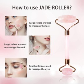 Gua Sha-Massage, Natürlicher Guasha aus Jade Stein - Gesichtsmassage Für Augenschwellungen Hautstraffung von Gesicht,Rosenquarz Guasha Stein Massage Werkzeug