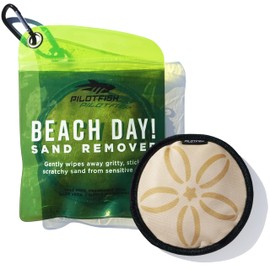 Pilotfish Beach Essentials Sand Remover Bag, Gentle Skin-Friendly Formula with 7 Natural Ingredients, Free of Talc and Fragrance, Sand Removal Beach Accessories, Must Haves, Gifts for Women