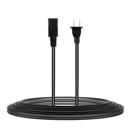 kybate 8ft 2-Prong Square AC Power Cord Cable Lead for Yamaha Model KX76 KX88 CP25 CP35 Keyboard