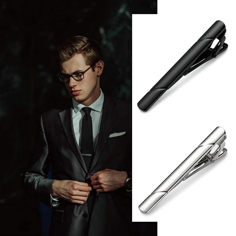 KYULM7 Men's Tie Clip, Stylish, Cool, Business, Wedding, Formal, Banquet,