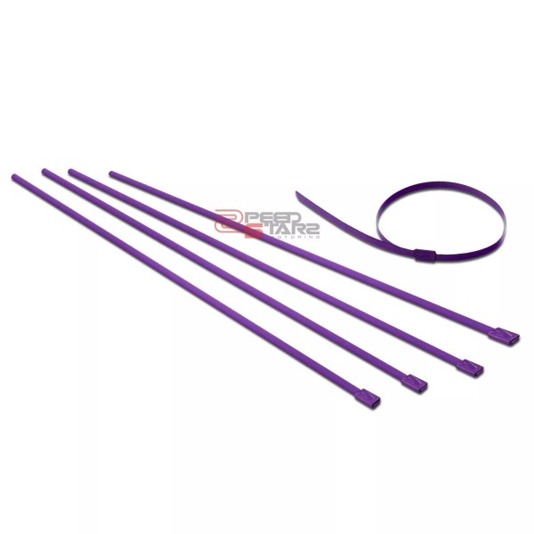 Zpeedstarz X5 12" 5MM WIDTH STAINLESS PURPLE ZIP TIE CABLE