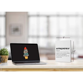 HB Art Design Entrepreneur Definition Black and White Lettering Canvas Print Motivational Wall Art Success Entrepreneur Quote Living Room Office Decor Inspirational Artwork Gift 40x30