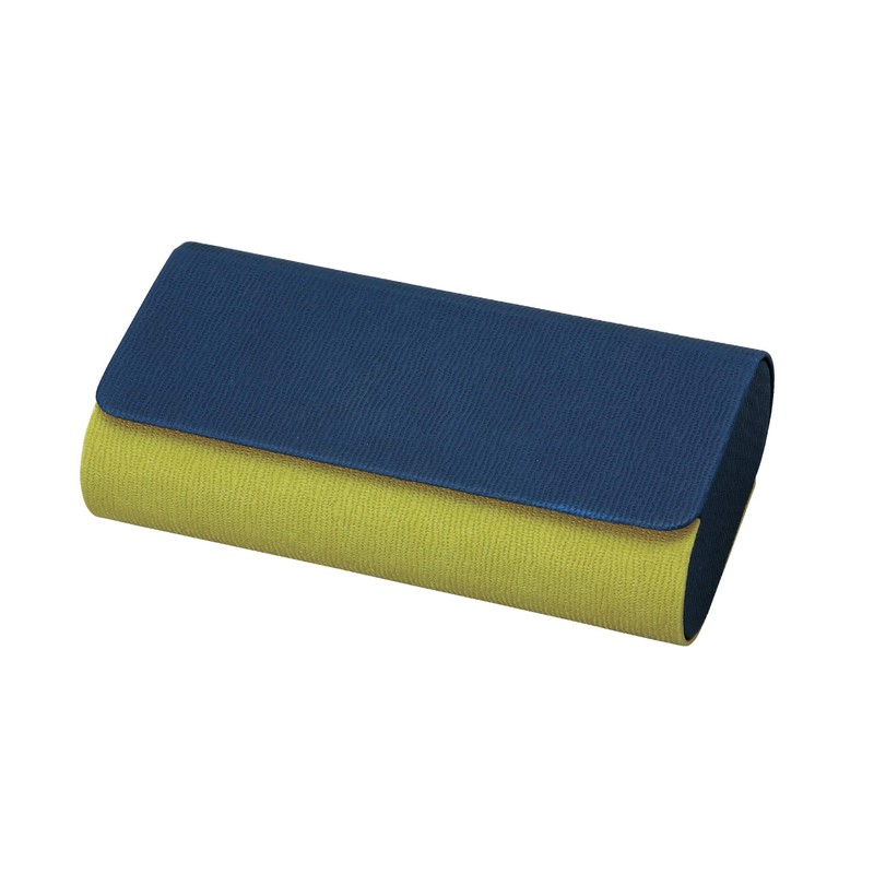 Pearl Glasses Case Green Hard Magnet Synthetic Leather 2 Piece