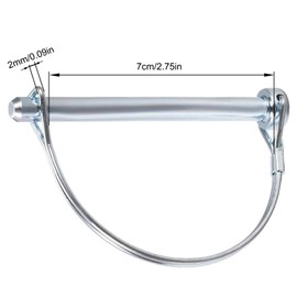 10 Pcs Lynch Pin, 6 mm X 65 mm Locking Pin, Pin Locks, D Shape Trailer Coupler Pins, Linch Pins, Wire Lock Pin, Suitable for Construction Sites, Machinery Manufacturing, and Automobile Repair