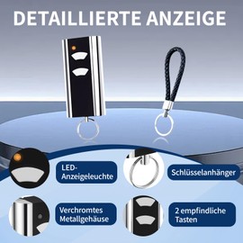 2 x Remote Control Garage Door for Standard Steel Entrematic Rcu 433-2 Ea433 2ks, Garage Door Remote Control Garage Door Compatible with Crawford Standard Steel 433.92, 2 Key Chains