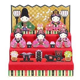 Sanrio 719803 Message Card, Hinamatsuri, Felt Tiered Decoration, JHN 18-5
