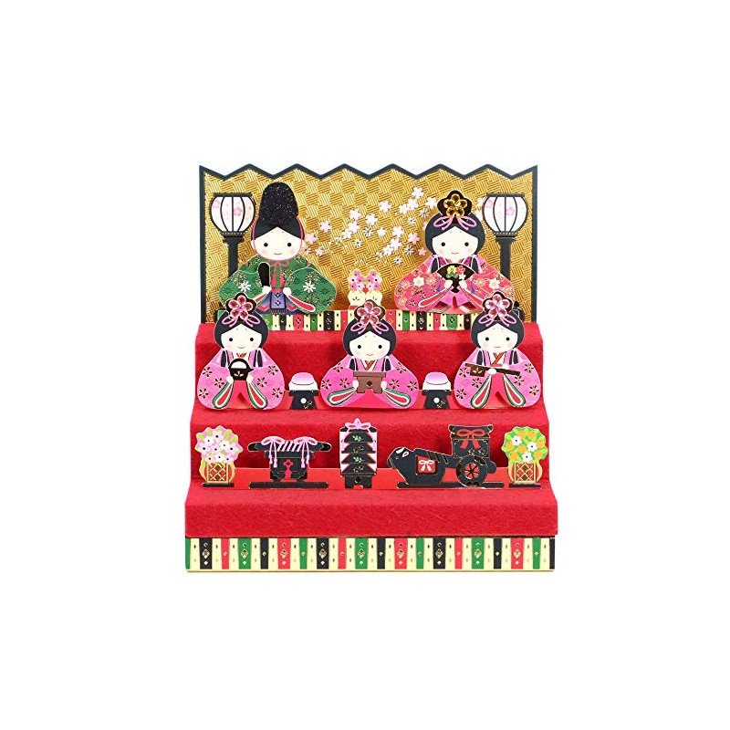 Sanrio 719803 Message Card, Hinamatsuri, Felt Tiered Decoration, JHN 18-5